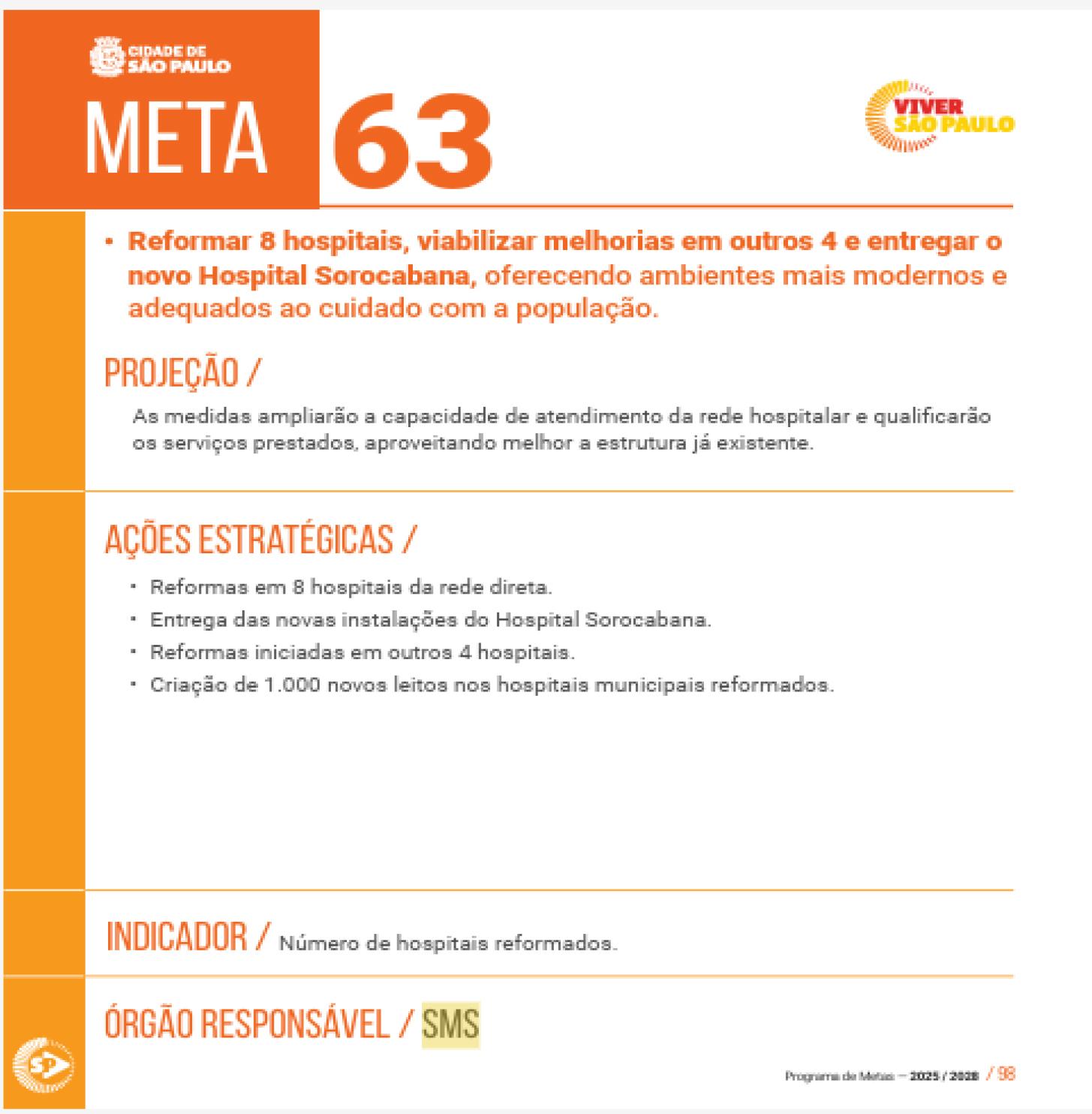 Aprimoramento da estrutura física dos hospitais